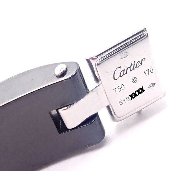 Authentic! Cartier Maillon Panthere 18K White Gold Diamond Ceramic Link Bracelet - Picture 7 of 9
